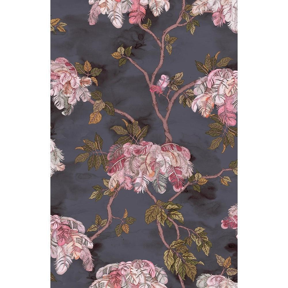 Brand McKenzie Feather Palm Charcoal Wallpaper-Beaumonde