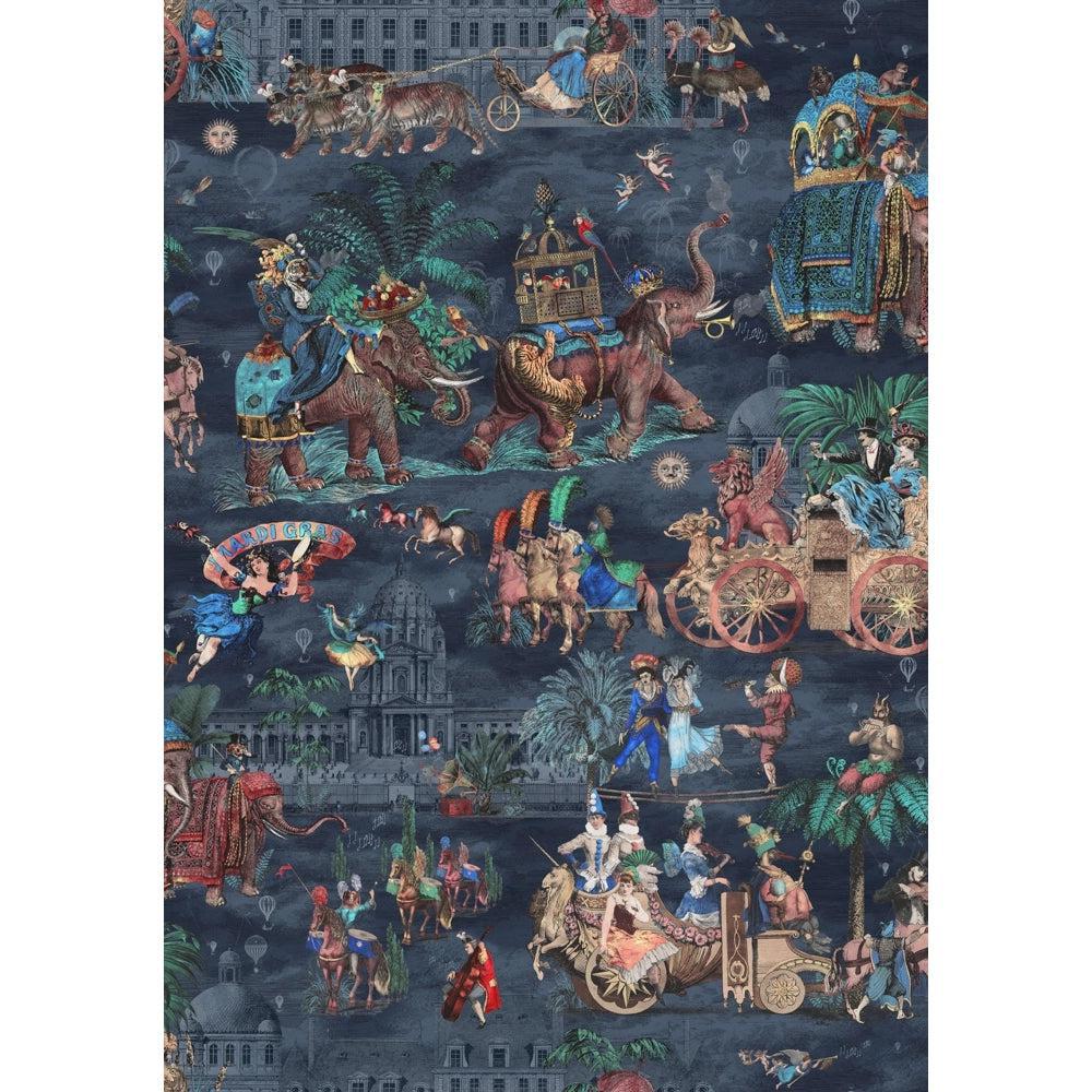 Brand McKenzie Fiesta Coral Midnight Wallpaper-Beaumonde