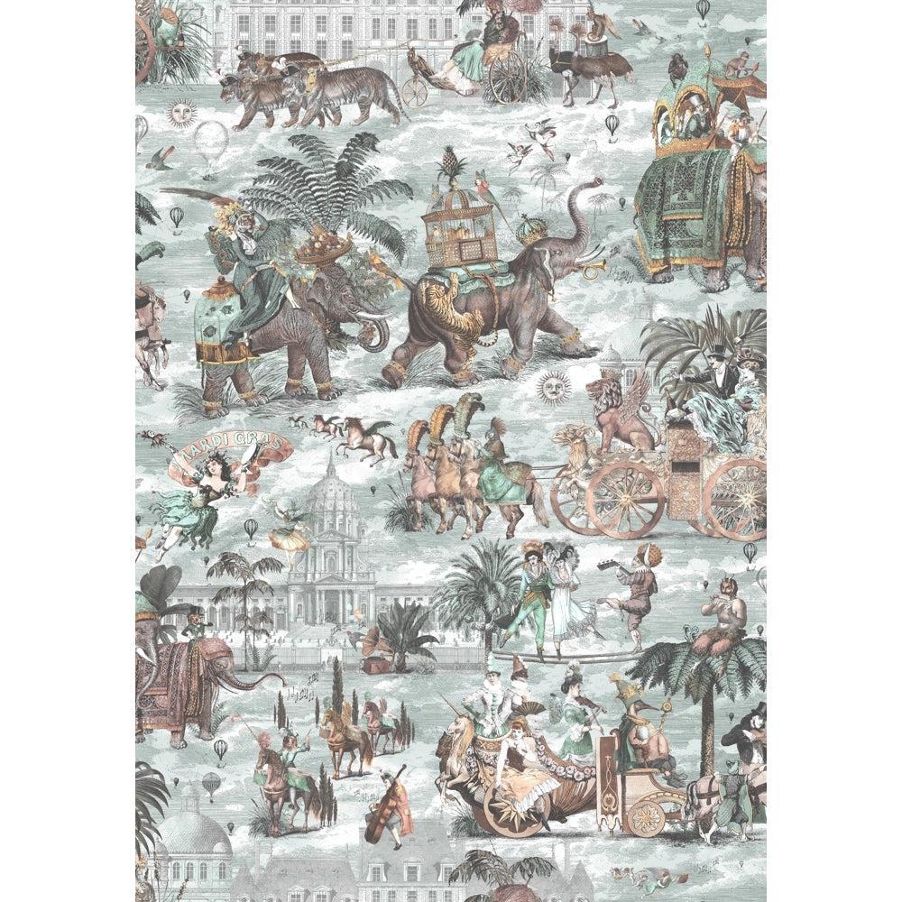 Brand McKenzie Fiesta Peach & Seawater Wallpaper-Beaumonde