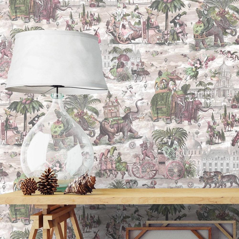 Brand McKenzie Fiesta Rose & Forest Wallpaper-Beaumonde