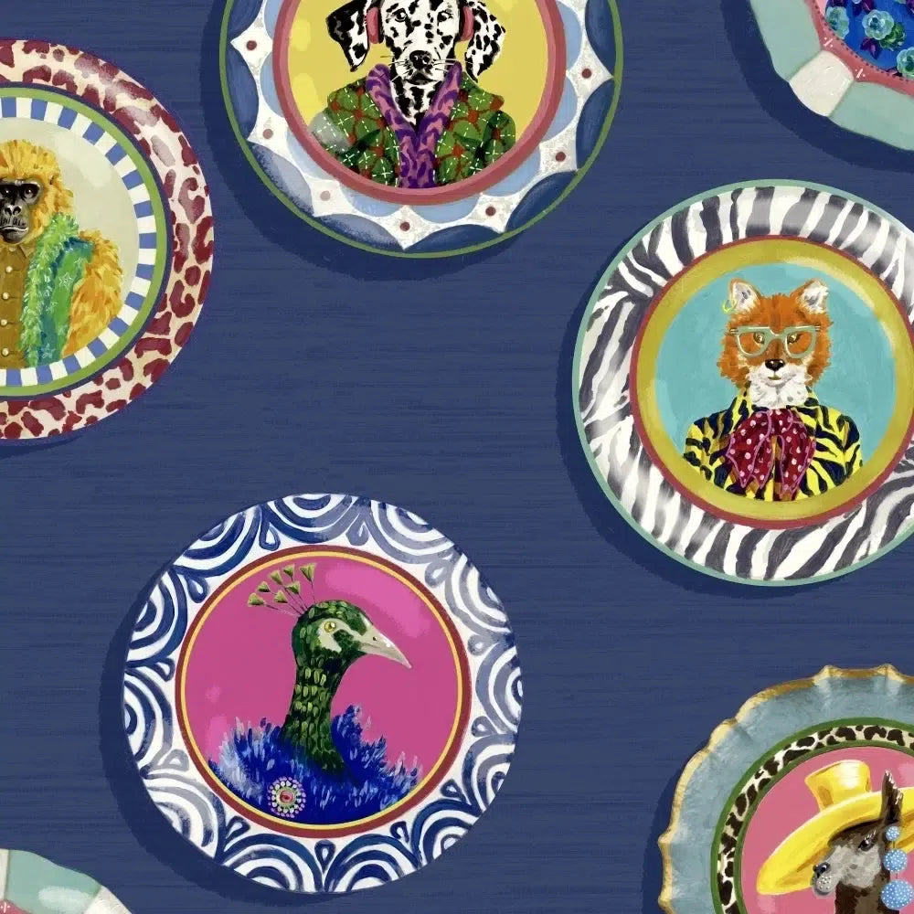 Brand McKenzie Fine China Royal Blue Wallpaper-Beaumonde