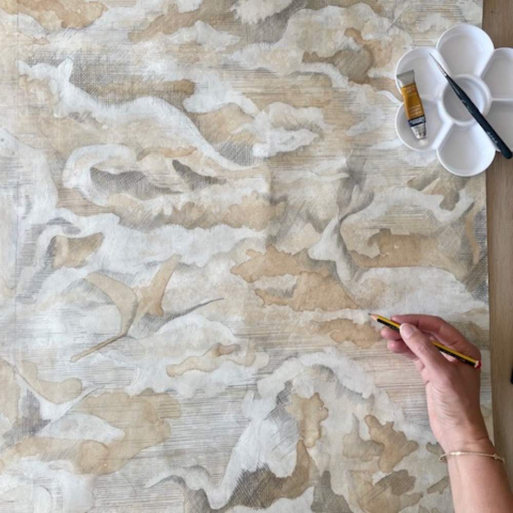 Brand McKenzie Hidden Clouds Wallpaper - Pastel Green-Beaumonde