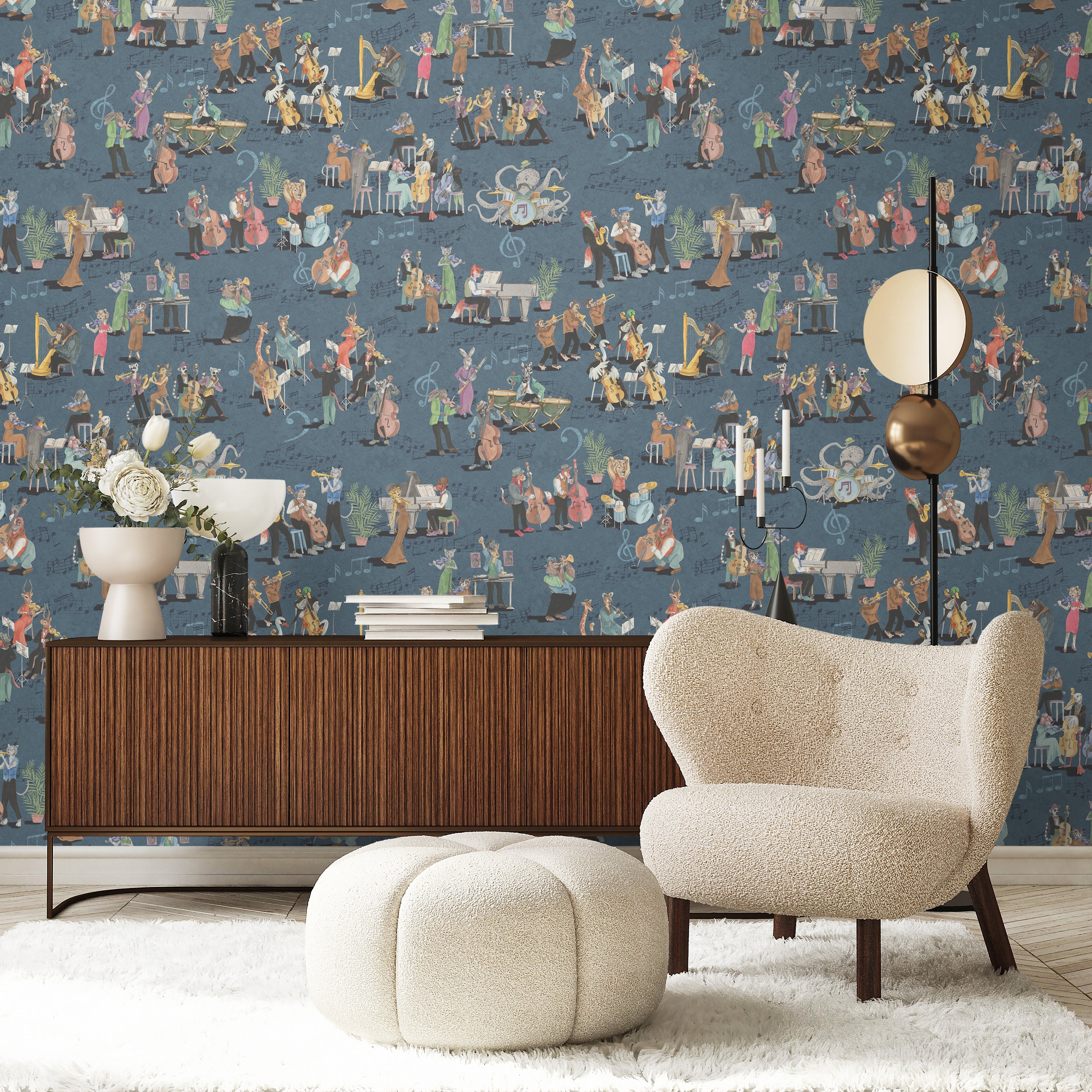 Brand McKenzie Instrumental Steel Wallpaper-Beaumonde