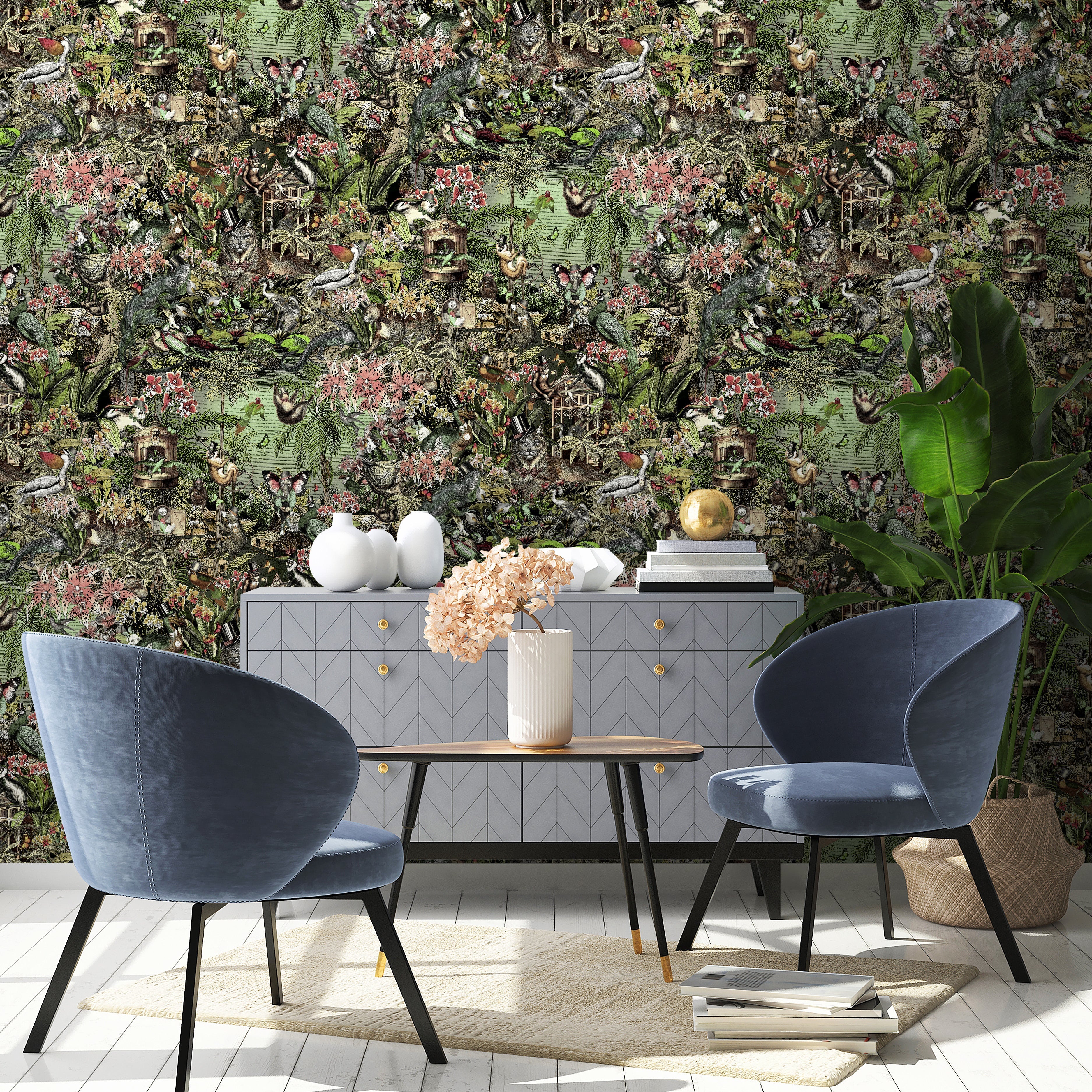 Brand McKenzie Jungle Life Grass Wallpaper-Beaumonde