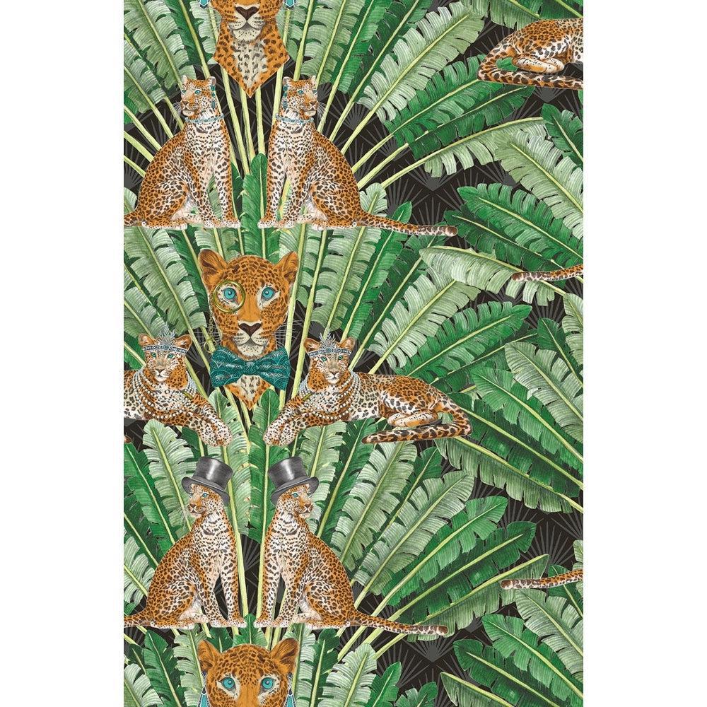 Brand McKenzie Leopard Dark Wallpaper-Beaumonde