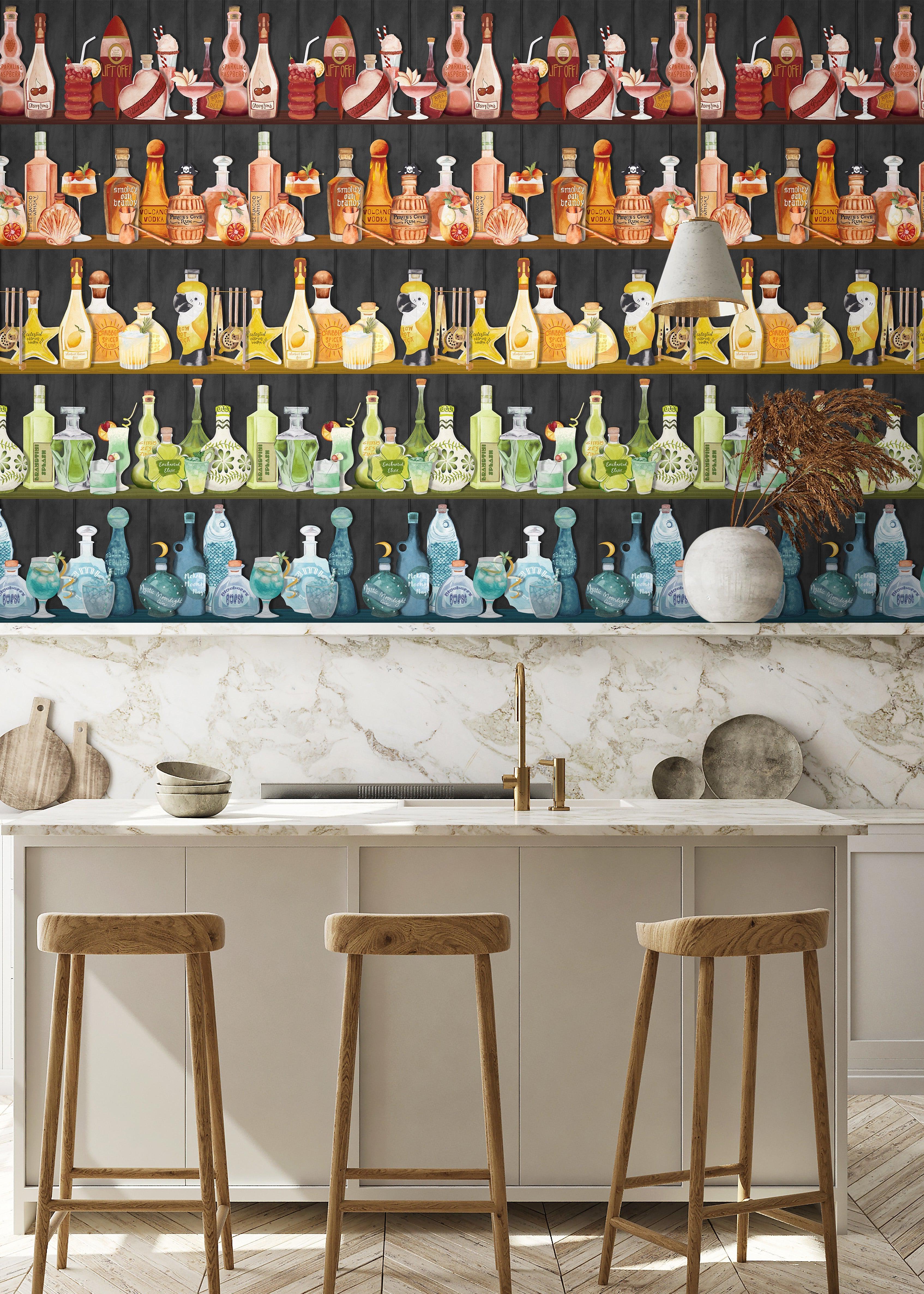 Brand McKenzie Mixology Ebony Wallpaper-Beaumonde