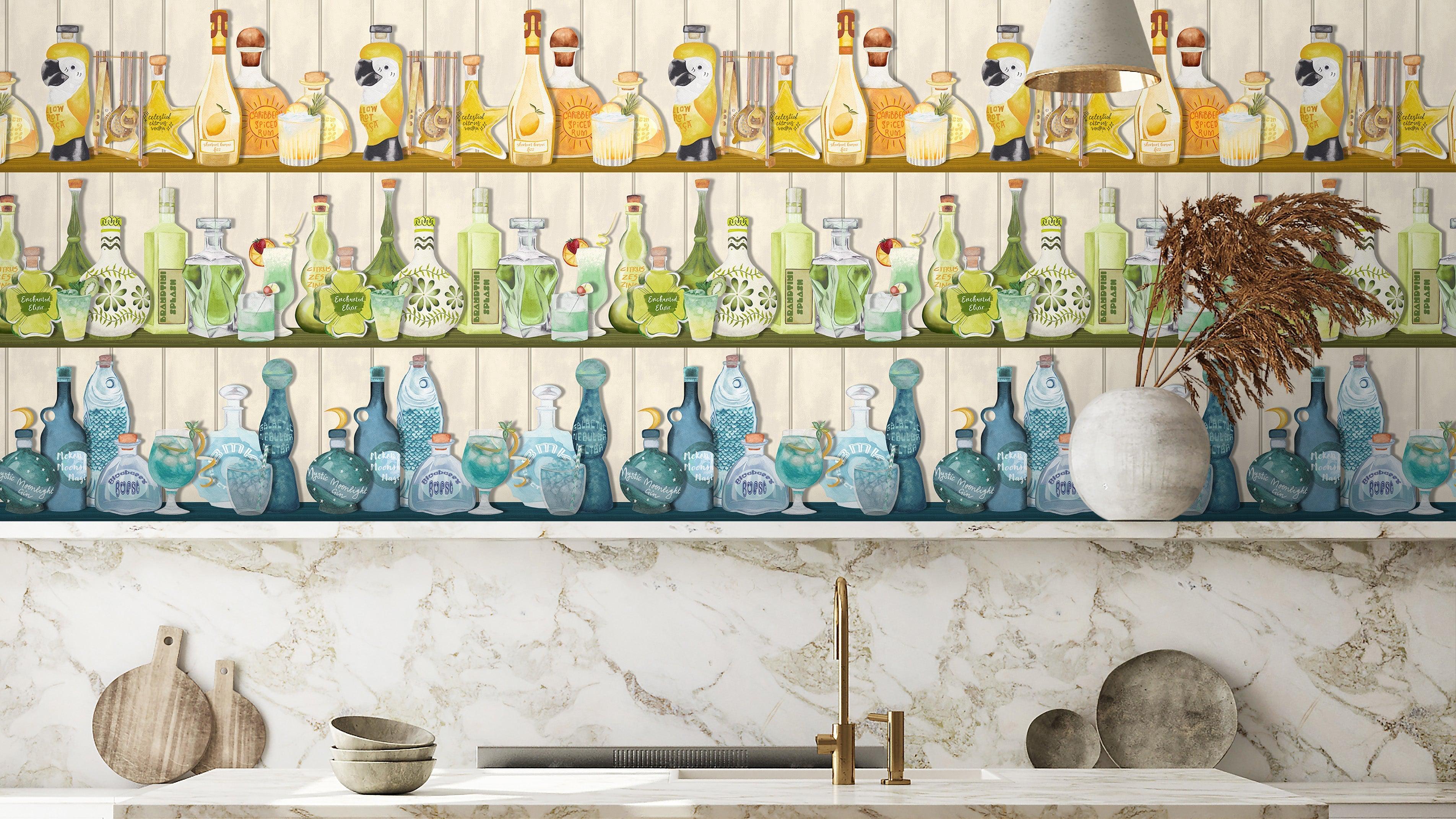 Brand McKenzie Mixology Ivory Wallpaper-Beaumonde