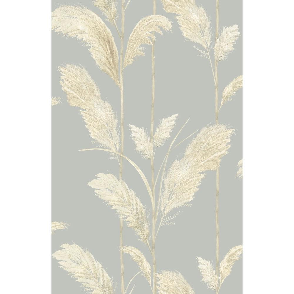 Brand McKenzie Pampas Grass Cornflower Blue Wallpaper-Beaumonde