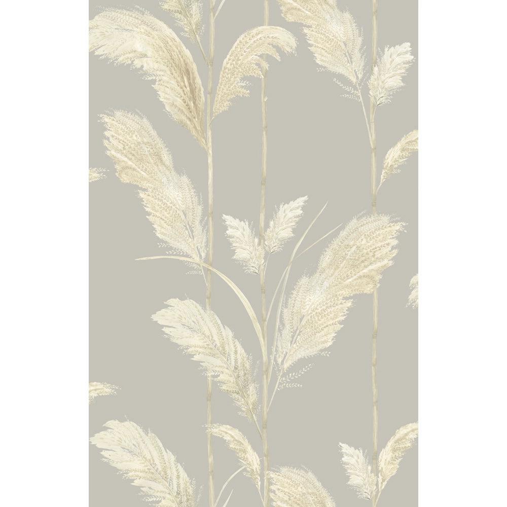 Brand McKenzie Pampas Grass Neutral Grey Wallpaper-Beaumonde