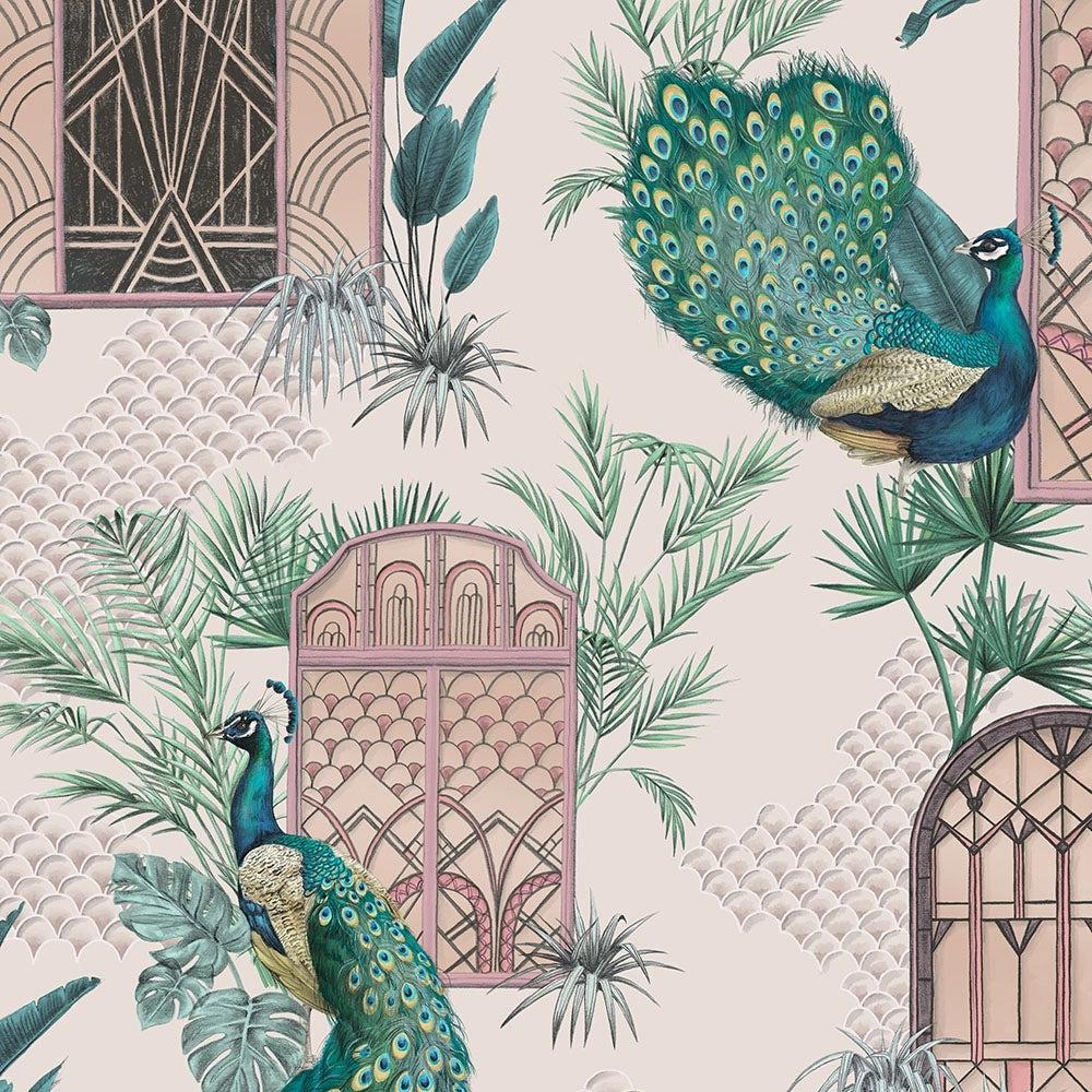 Brand McKenzie Peacock Manor Rose Wallpaper-Beaumonde