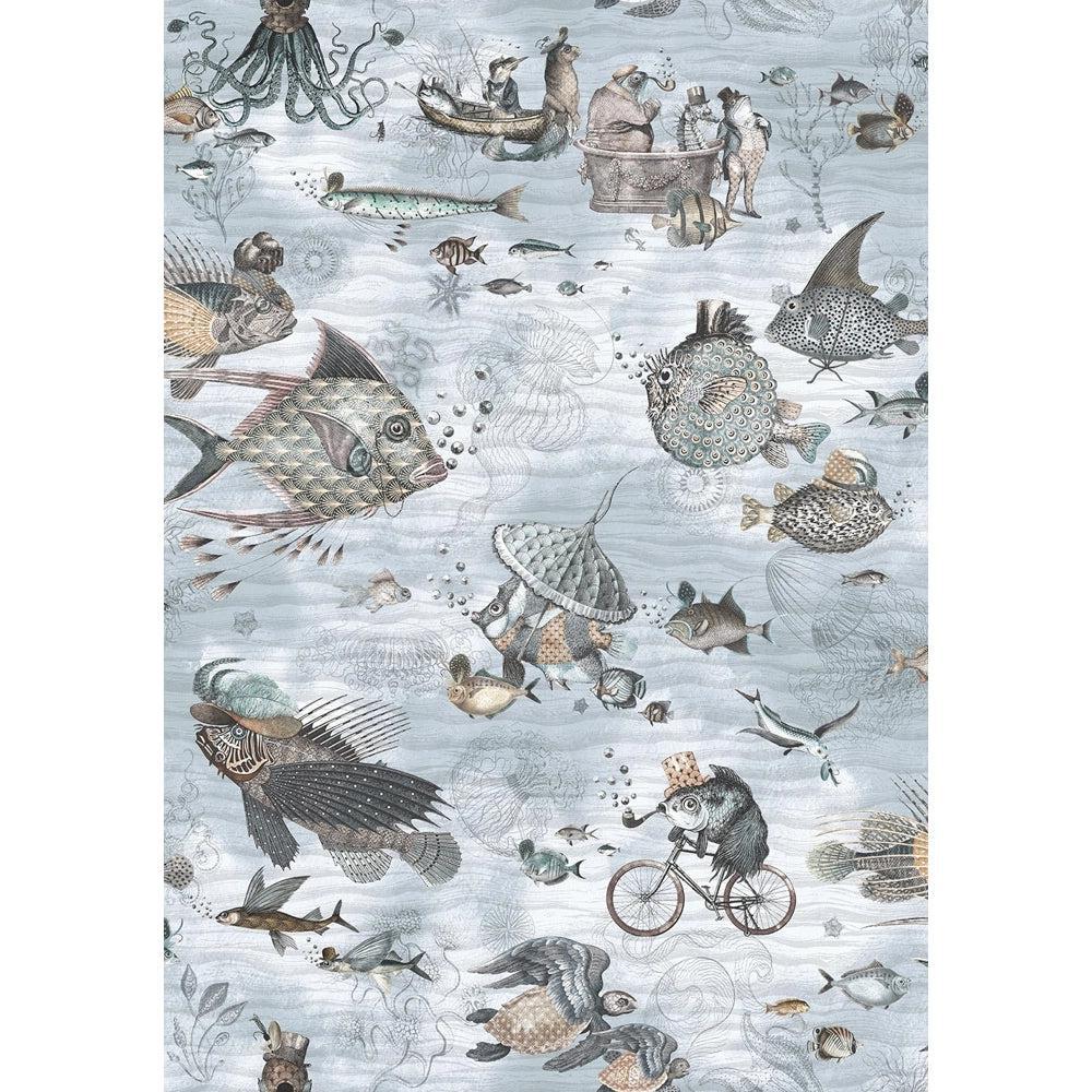 Brand McKenzie Sea Life Aqua & Sand Wallpaper-Beaumonde