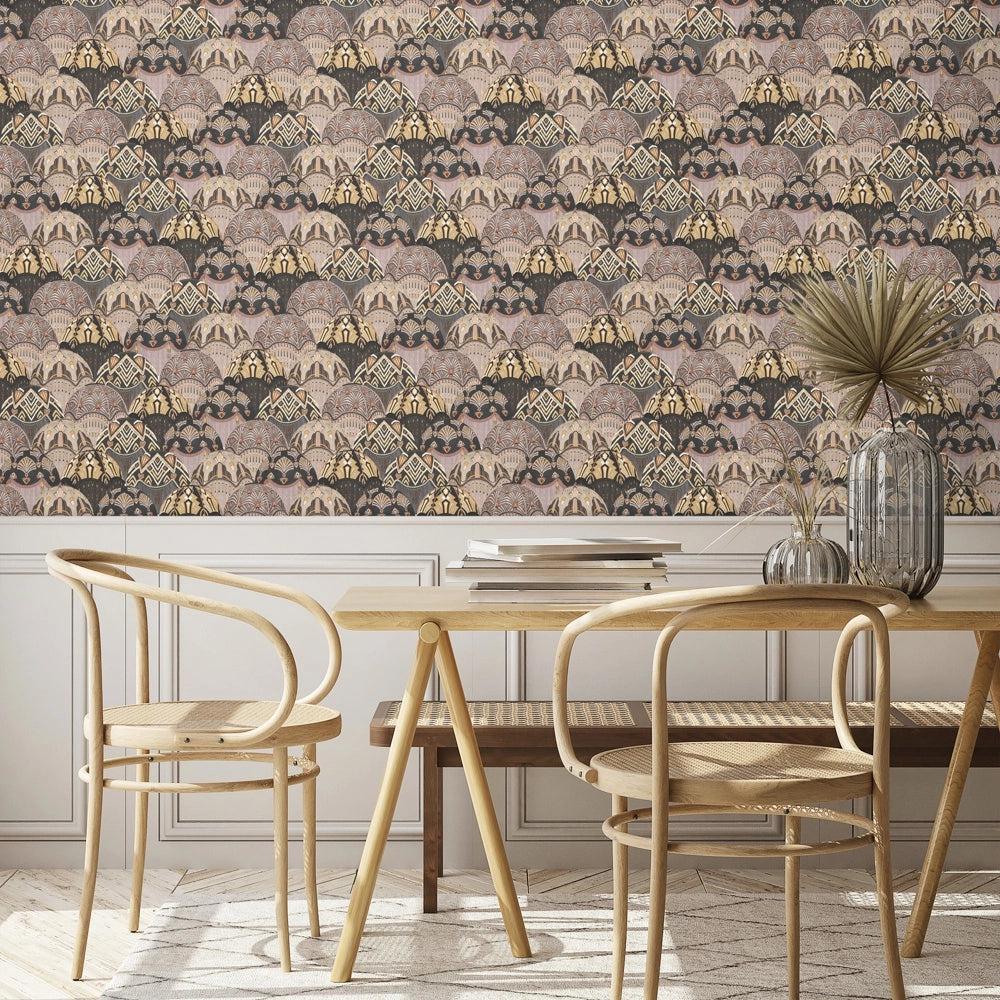 Brand McKenzie Silk Shades Charcoal Wallpaper-Beaumonde