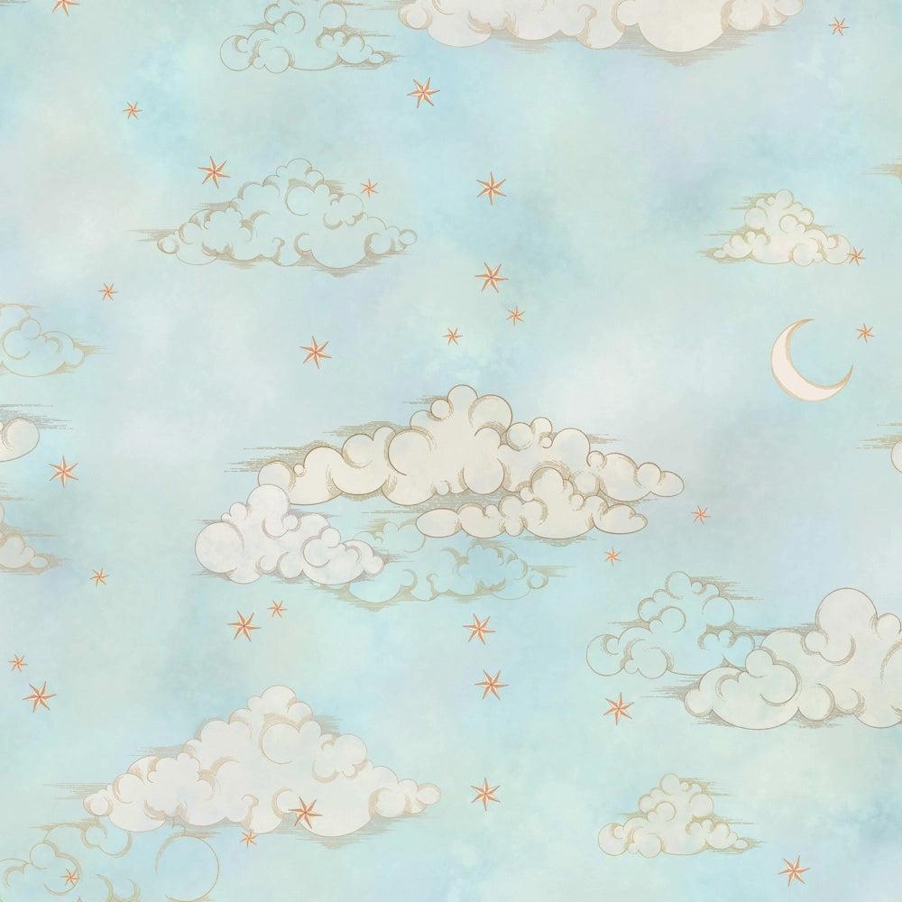 Brand McKenzie Starry Clouds Green Sky Wallpaper-Beaumonde