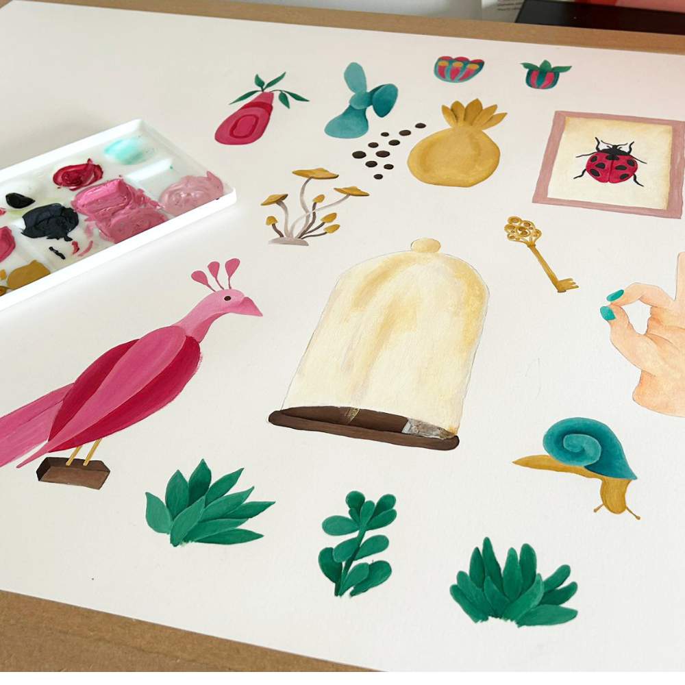 Brand McKenzie The Cabinet Wallpaper - Slate Blue-Beaumonde