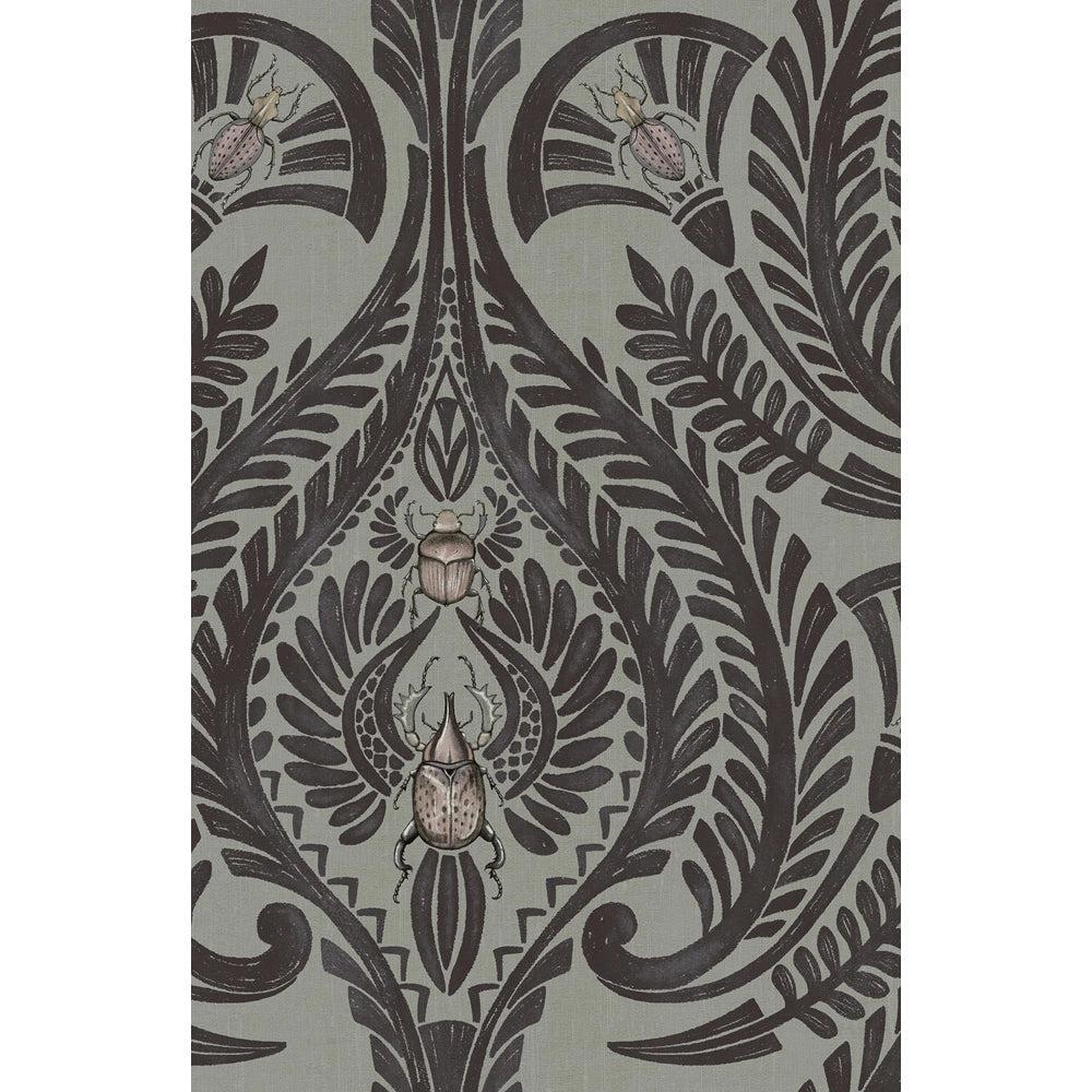 Brand McKenzie The Great Damask Raisin Wallpaper-Beaumonde