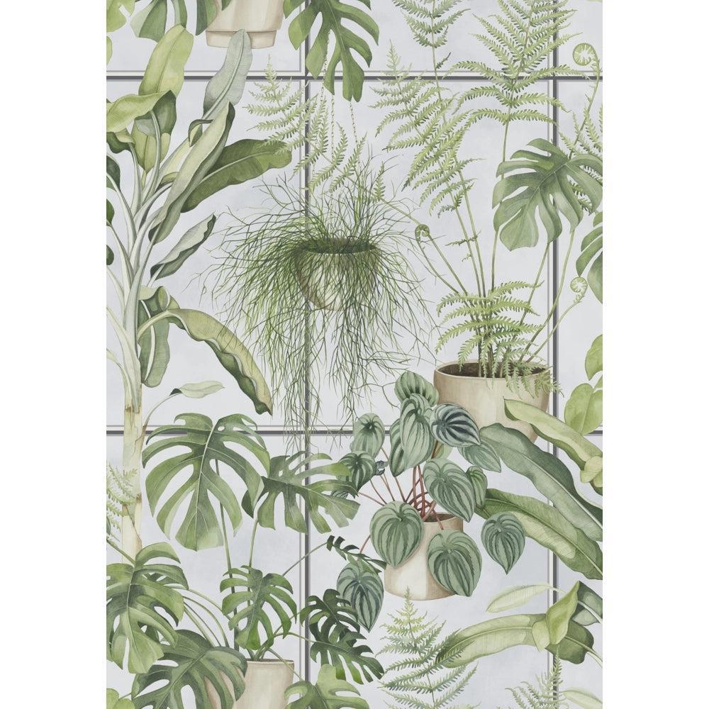 Brand McKenzie The Green House Sky Blue Wallpaper-Beaumonde