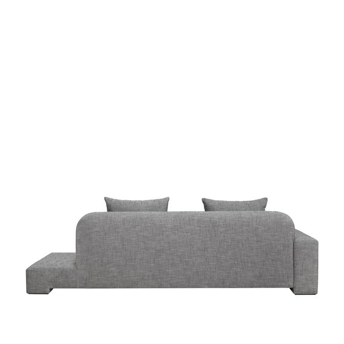 Broste Copenhagen Bay Chaise Longue Anthracite Melange - Left Sided-31001102-Beaumonde