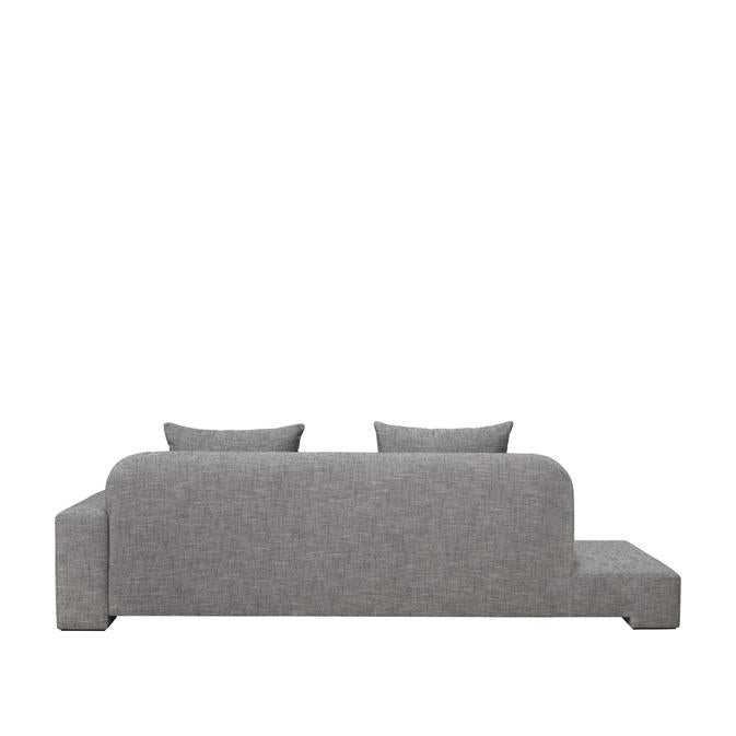 Broste Copenhagen Bay Chaise Longue Anthracite Melange - Right Sided-31001104-Beaumonde