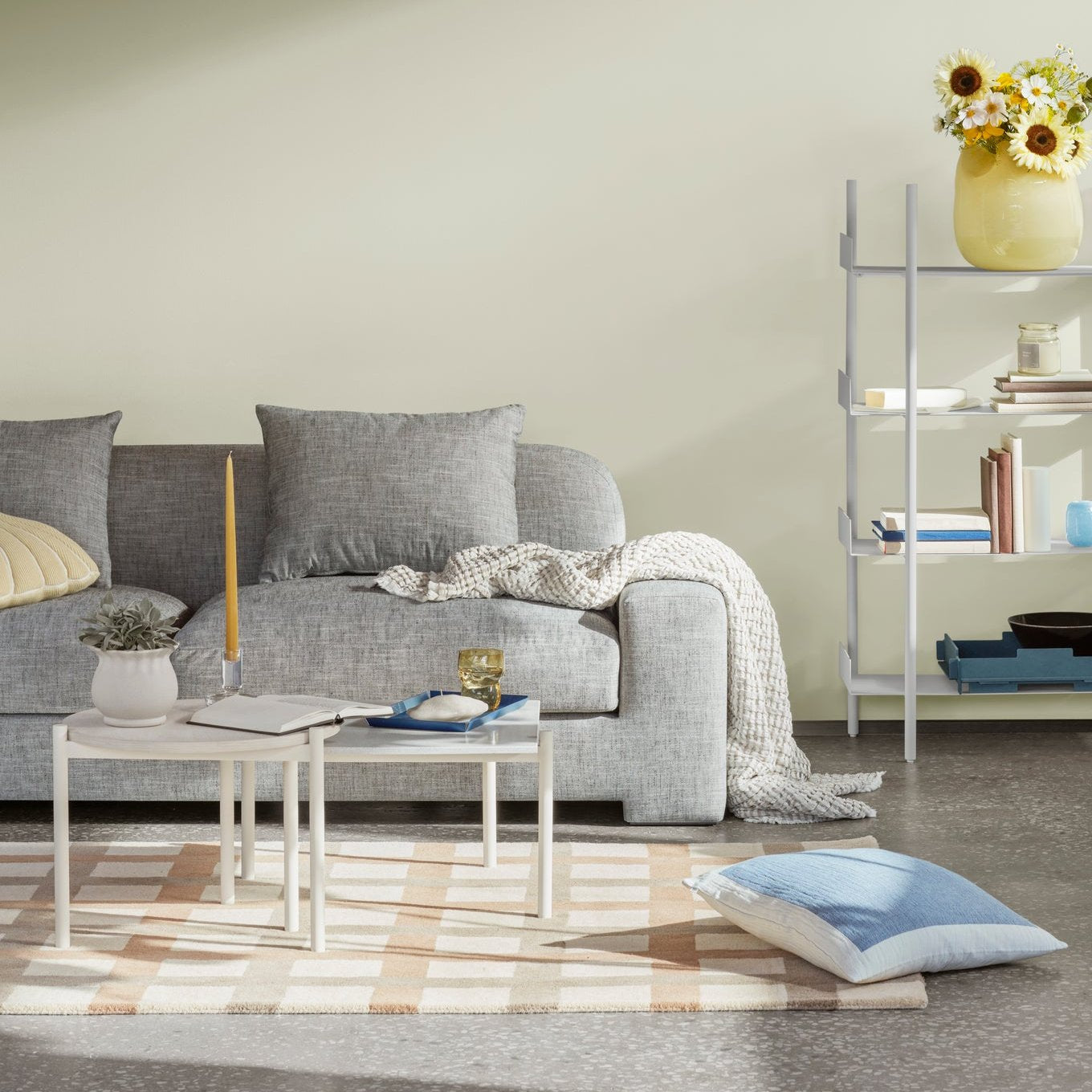 Broste Copenhagen Bay Chaise Longue Beige Melange - Right Sided