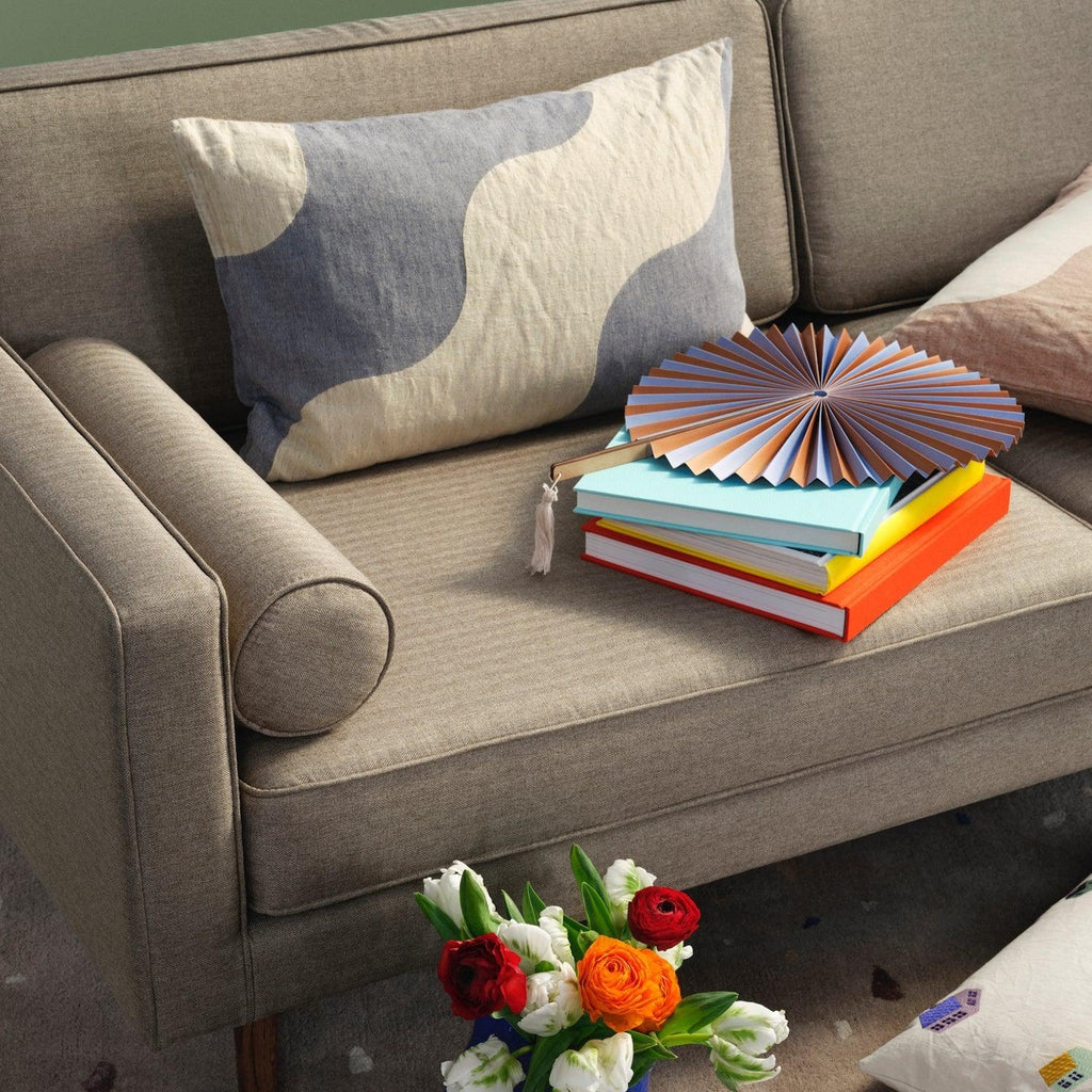 Broste Copenhagen Wind Tweed Chaise Longue Grey Left Sided-Beaumonde