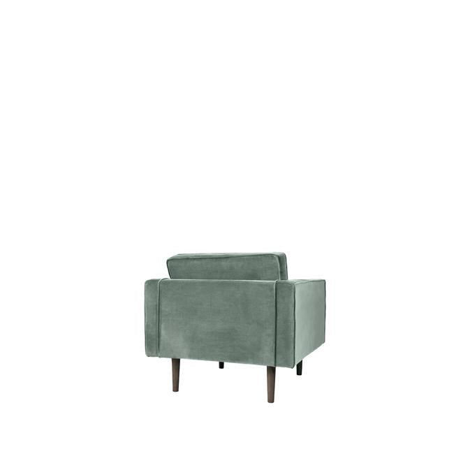 Broste Copenhagen Wind Velvet Armchair In Chinois Green-Beaumonde
