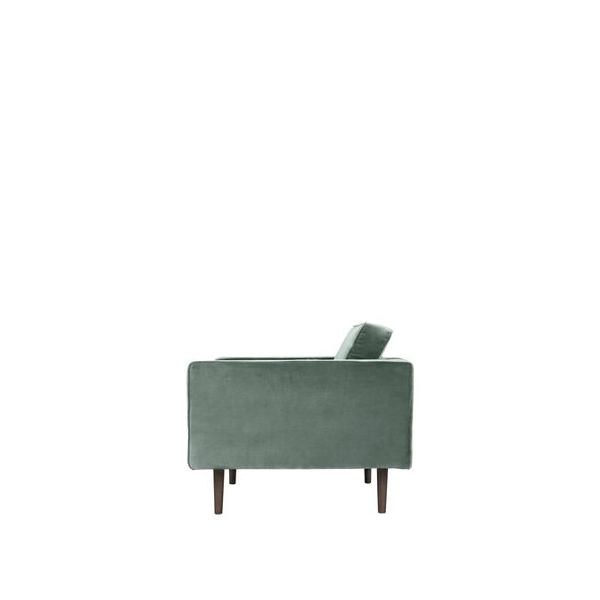 Broste Copenhagen Wind Velvet Armchair In Chinois Green-Beaumonde