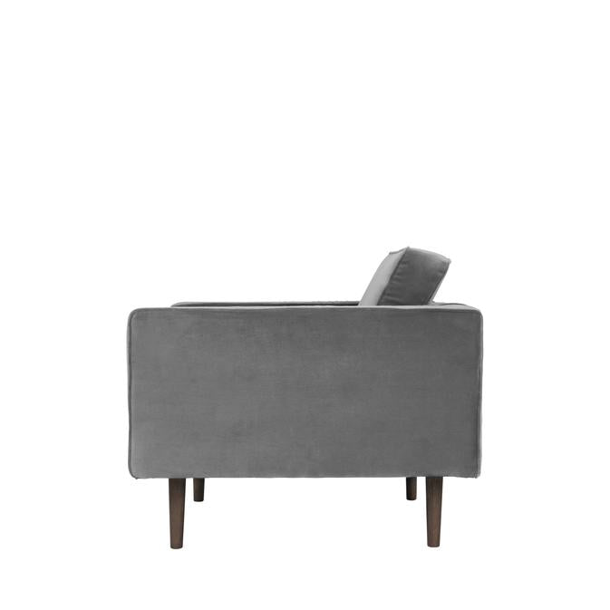 Broste Copenhagen Wind Velvet Armchair In Drizzle Grey-Beaumonde