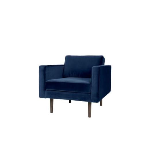 Broste Copenhagen Wind Velvet Armchair In Insignia Blue-Beaumonde