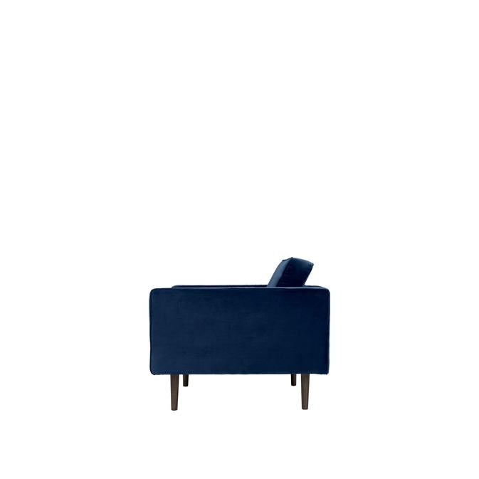 Broste Copenhagen Wind Velvet Armchair In Insignia Blue-Beaumonde