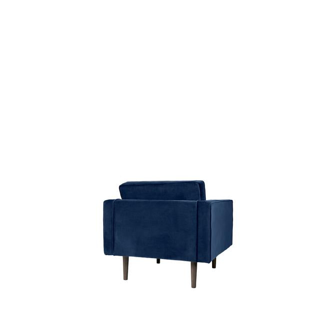 Broste Copenhagen Wind Velvet Armchair In Insignia Blue-Beaumonde