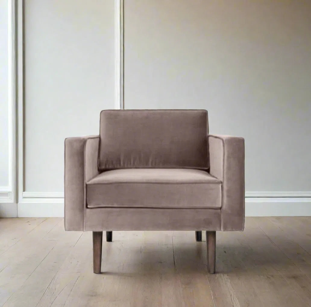 Broste Copenhagen Wind Velvet Armchair In Light Grey-Beaumonde