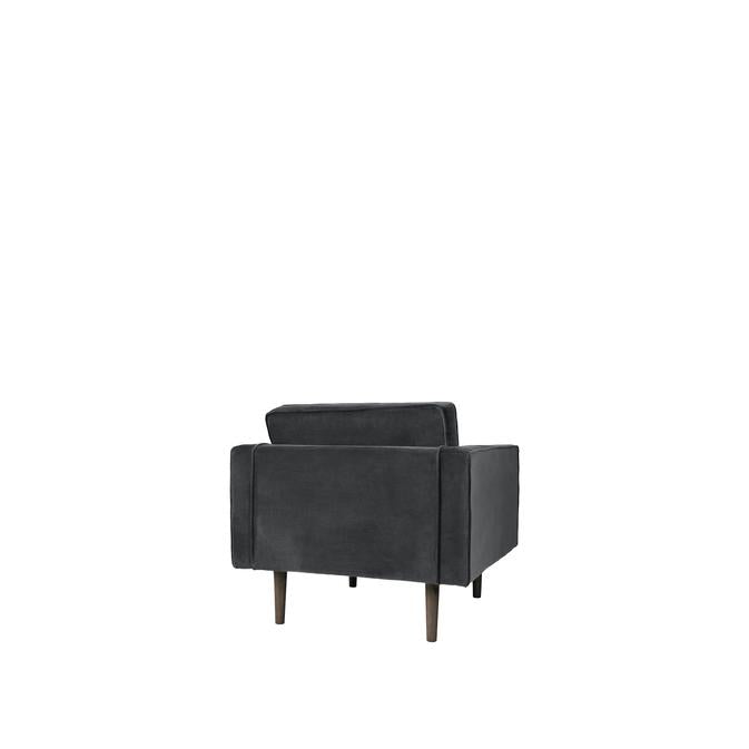 Broste Copenhagen Wind Velvet Armchair In Magnet Grey-Beaumonde