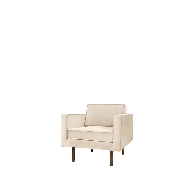 Broste Copenhagen Wind Velvet Armchair Rainy Day Grey - Beaumonde