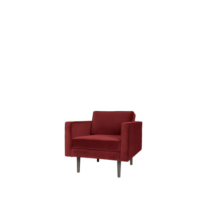 Broste Copenhagen Wind Velvet Armchair In Wild Ginger-Beaumonde