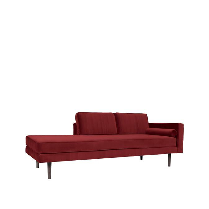 Broste Copenhagen Wind Velvet Chaise Longue In Wild Ginger, Right Sided-Beaumonde