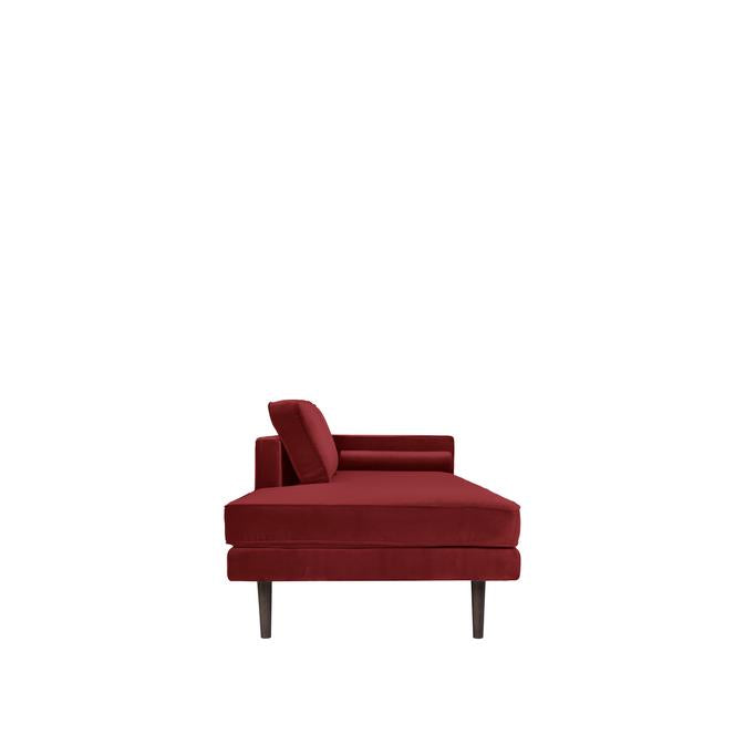 Broste Copenhagen Wind Velvet Chaise Longue In Wild Ginger, Right Sided-Beaumonde