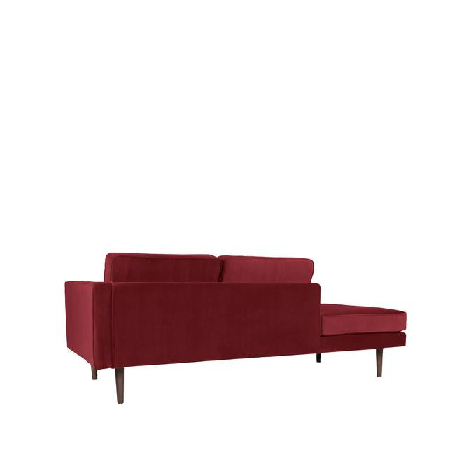 Broste Copenhagen Wind Velvet Chaise Longue In Wild Ginger, Right Sided-Beaumonde