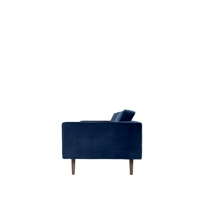 Broste Copenhagen Wind Velvet Large Sofa In Insignia Blue-Beaumonde