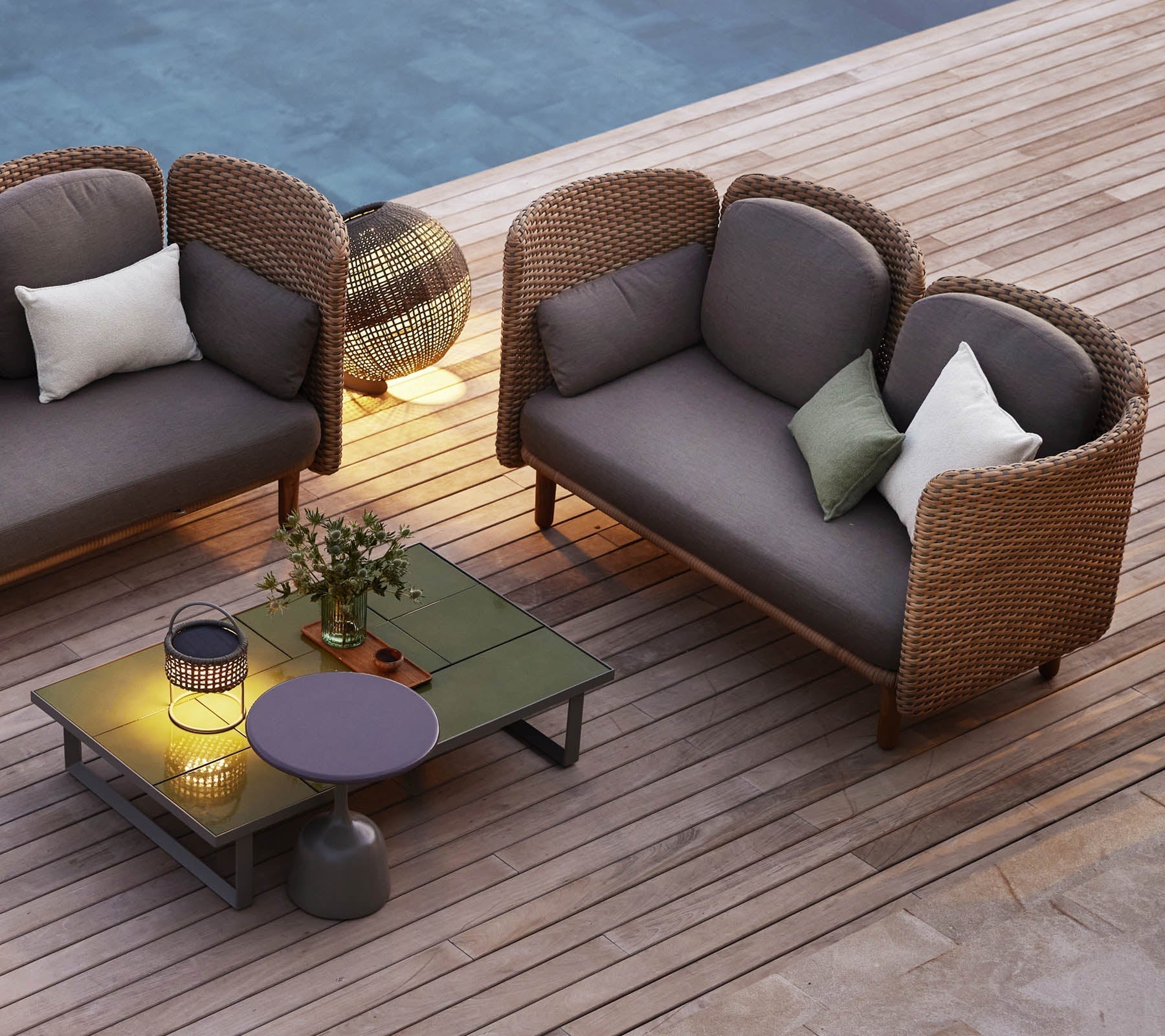 Cane-line Arch 2-Seater Sofa with Low Arm & Backrest-Beaumonde