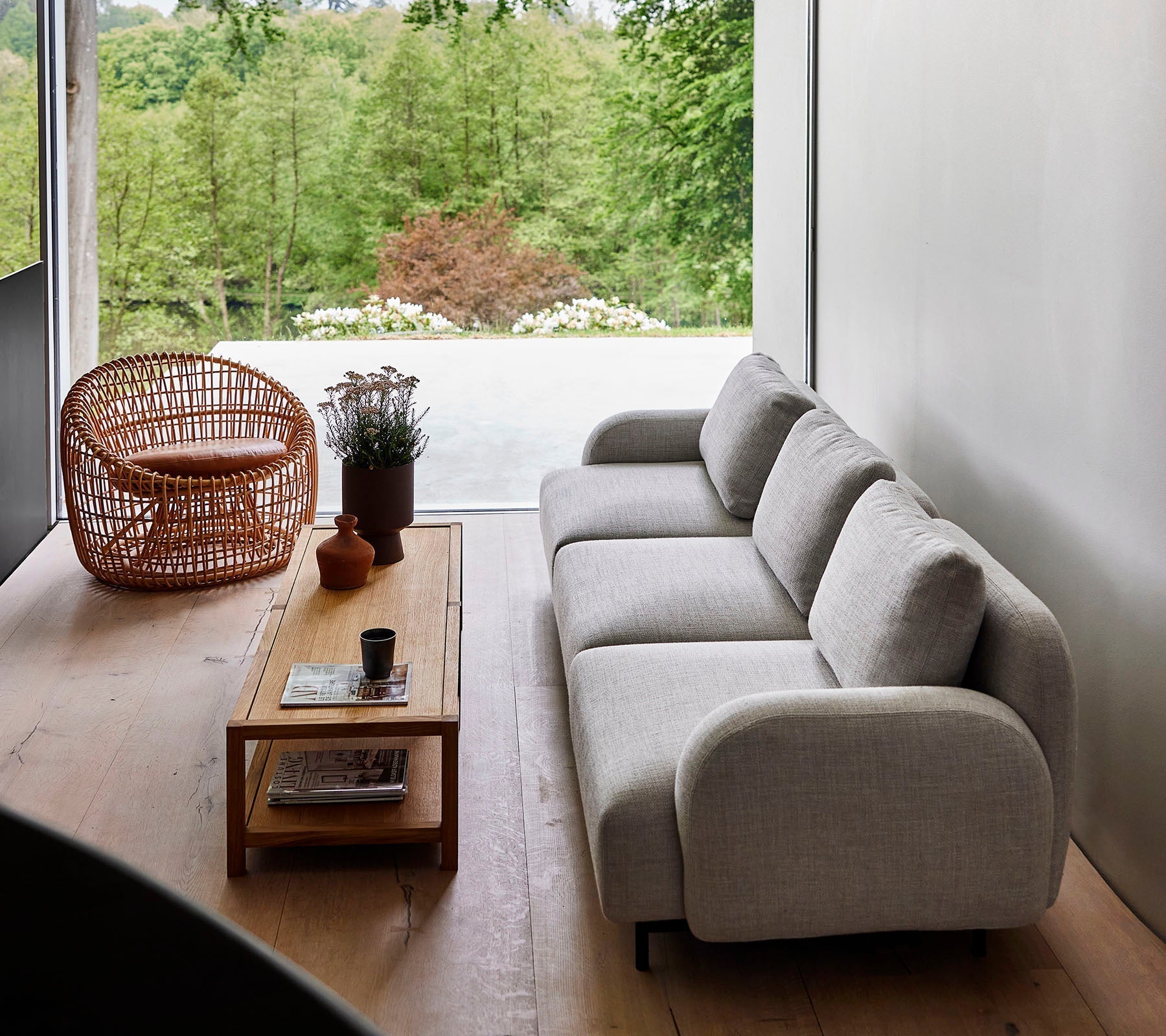 Cane-line Aura 3-Seater Sofa with Low Armrest-Beaumonde