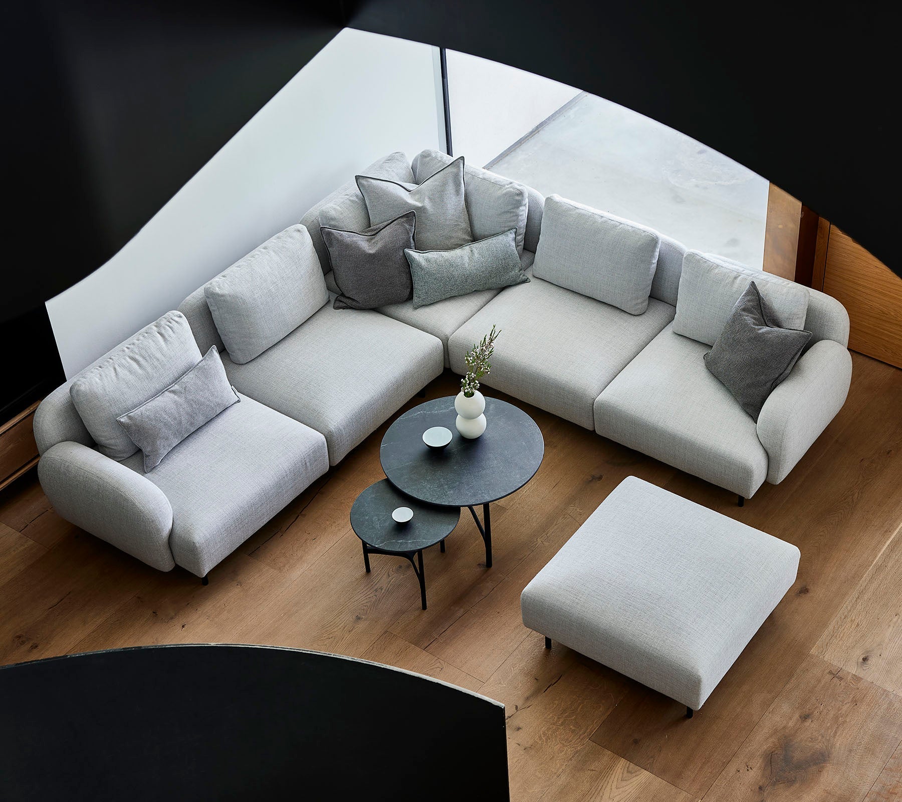 Cane-line Aura Pouf-Beaumonde