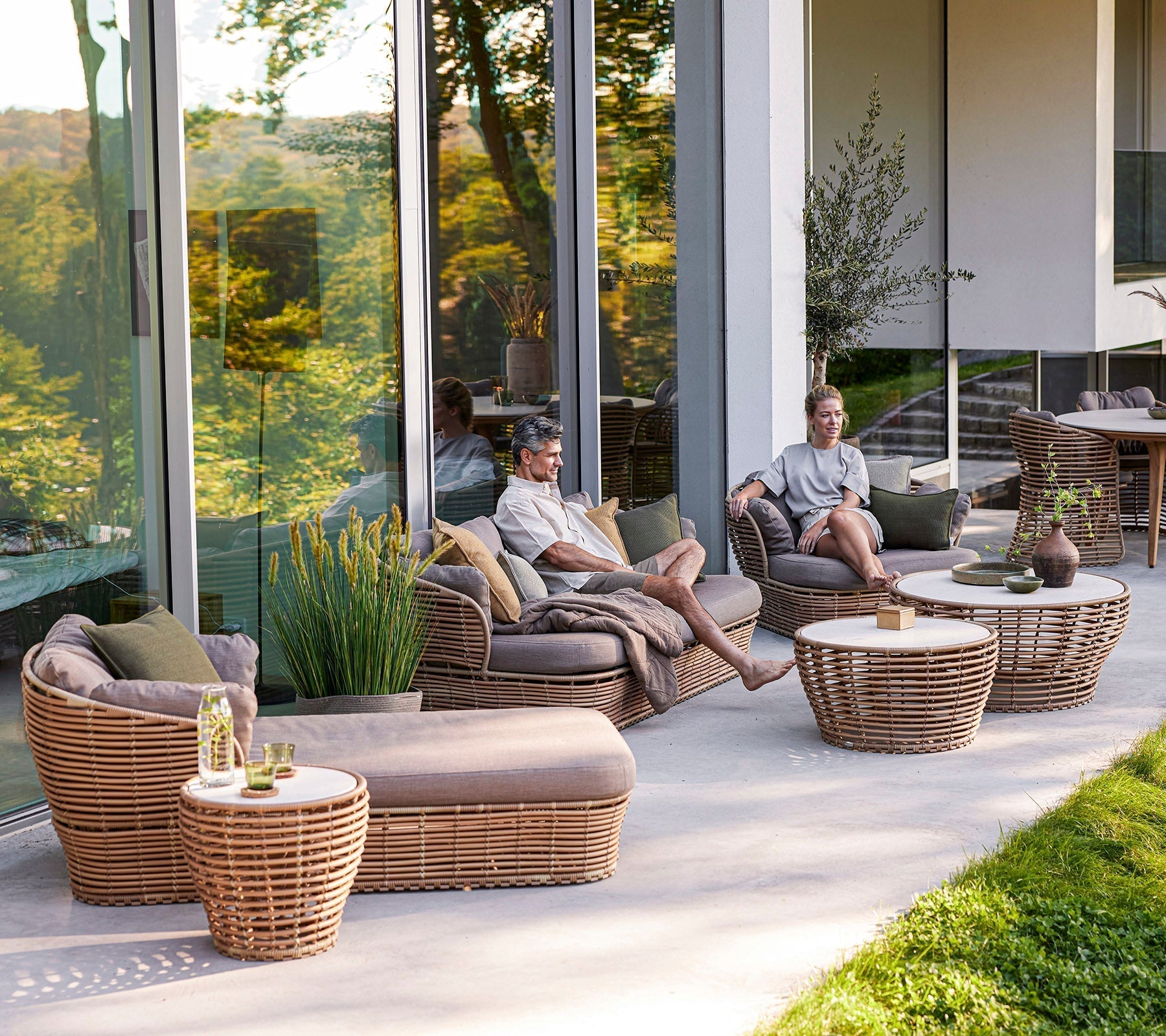 Cane-line Basket Lounge Chair-Beaumonde