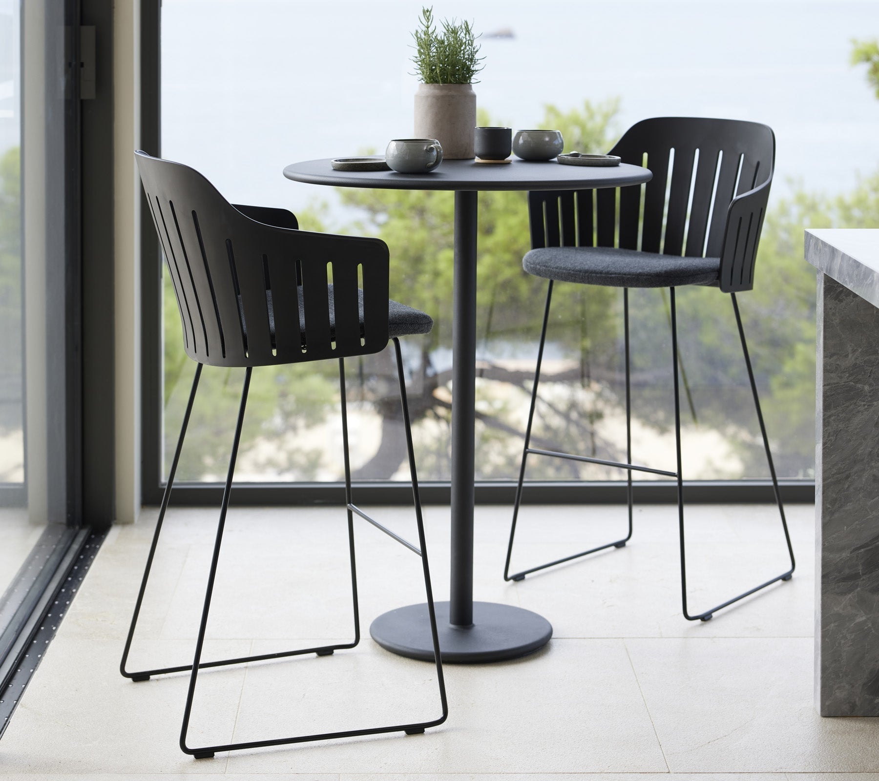 Cane-line Choice Bar Chair with Sled Base Indoor-Beaumonde