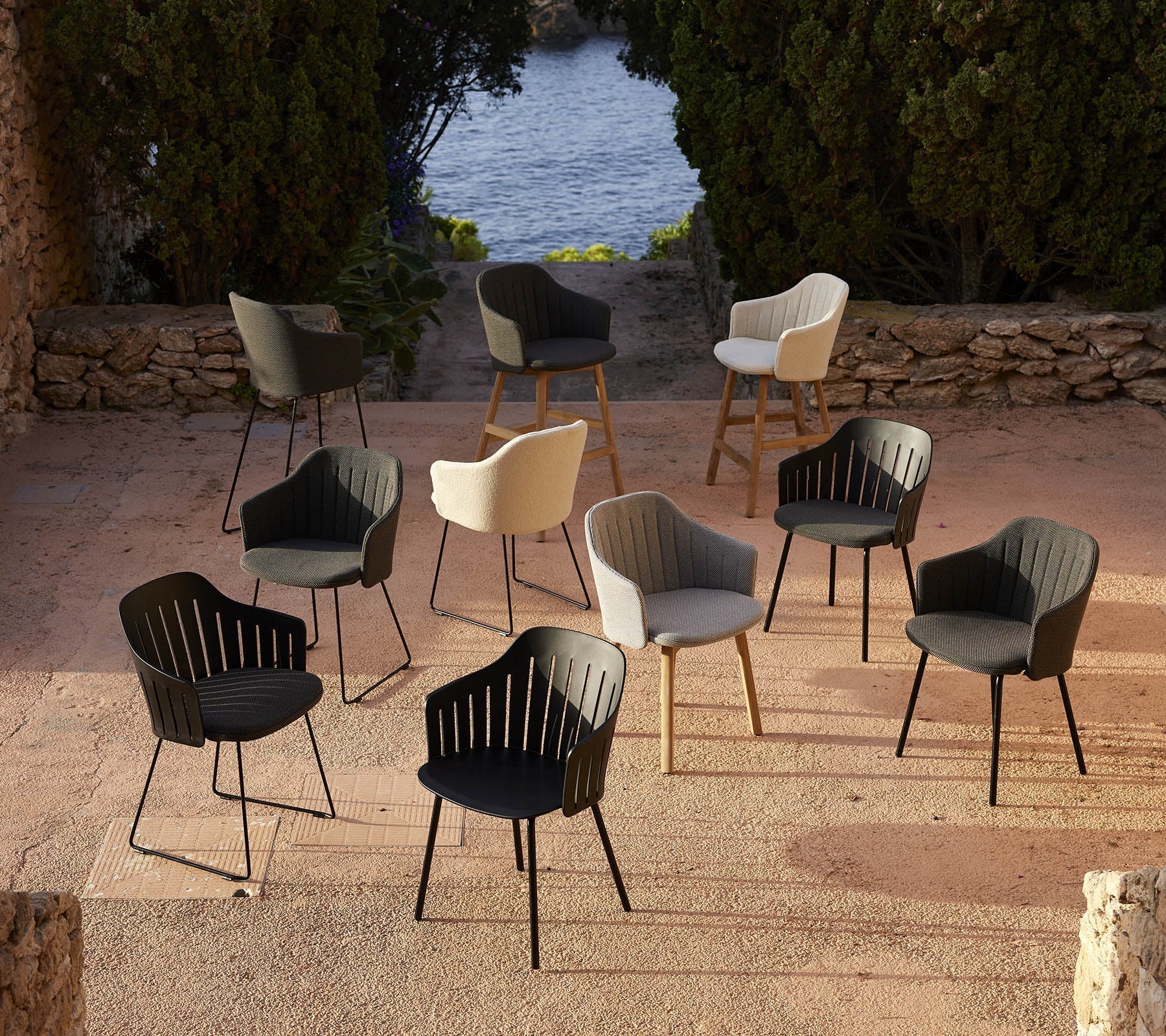 Cane-line Choice Chair Base with Sled Base Outdoor-Beaumonde