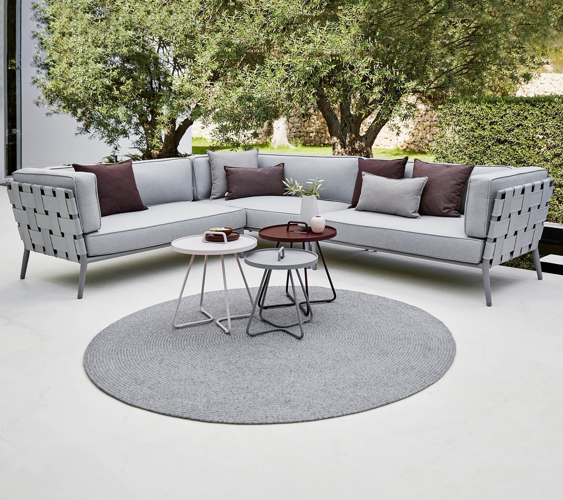 Cane-line Conic 1 Outdoor Corner Sofa Set-Beaumonde