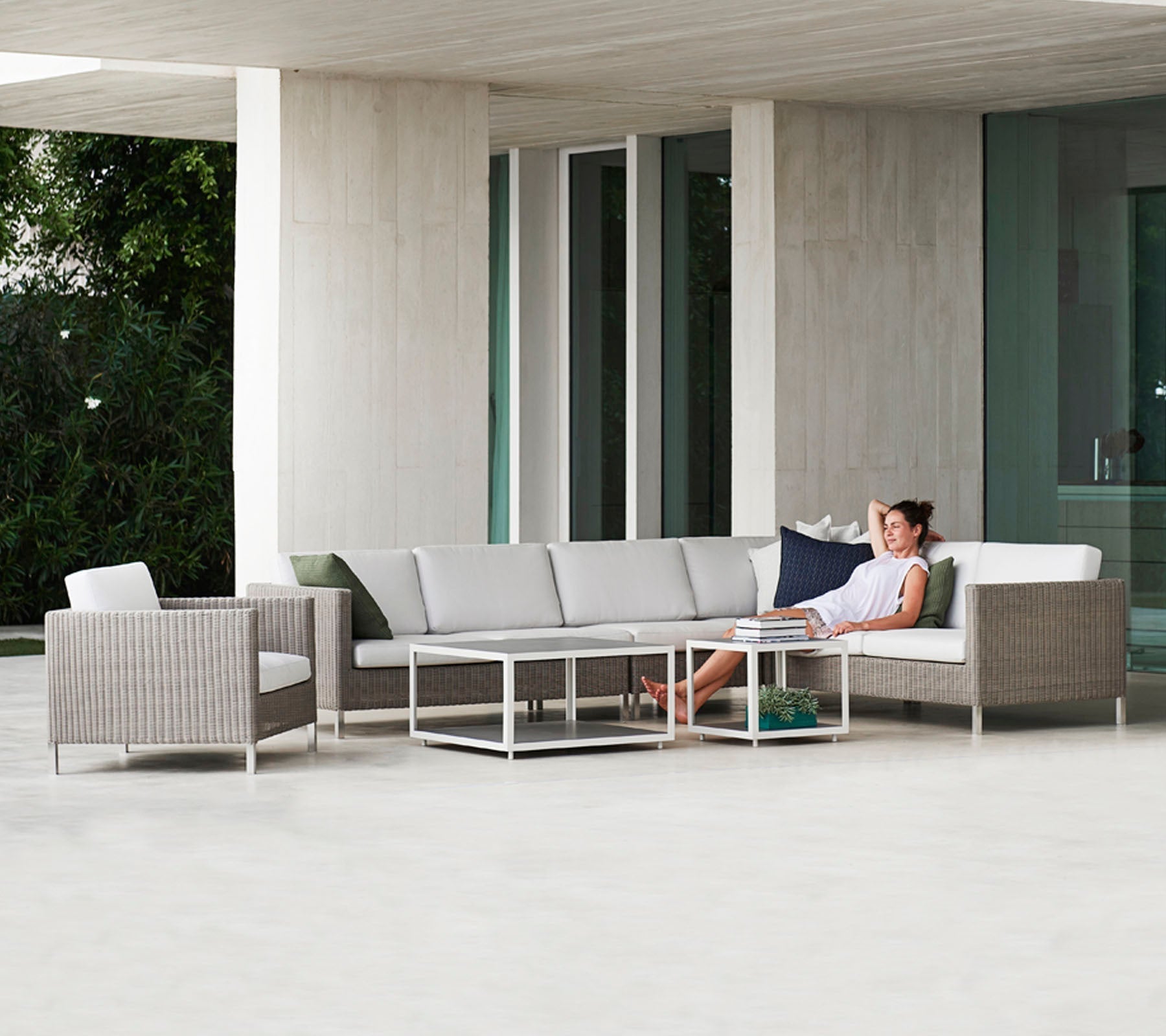 Cane-line Connect 2 Taupe/White-Beaumonde
