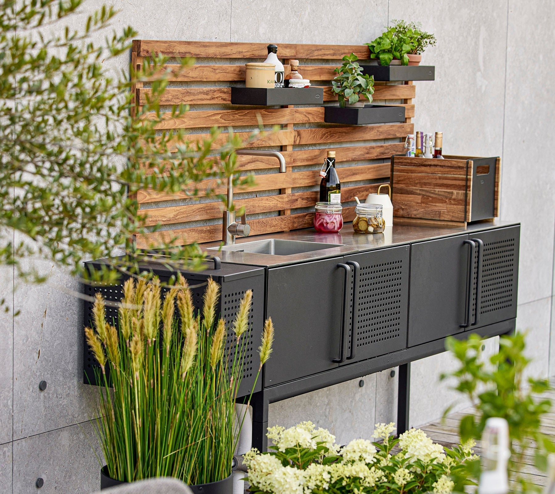 Cane-line Drop Kitchen Module incl. 3 Shelves-Beaumonde