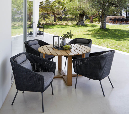 Cane-line Endless Dining Table, Dia. 130cm-Beaumonde