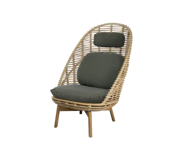 Cane-line Hive Highback Chair with Teak Legs-Beaumonde