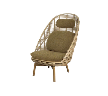 Cane-line Hive Highback Chair with Teak Legs-Beaumonde